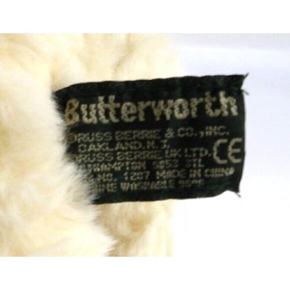 RUSS BERRIE Butterworth #1207 beige 8" teddy bear vintage - Picture 3 of 3